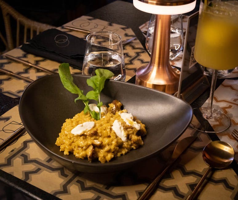 Kremet gresskar- og sopprisotto