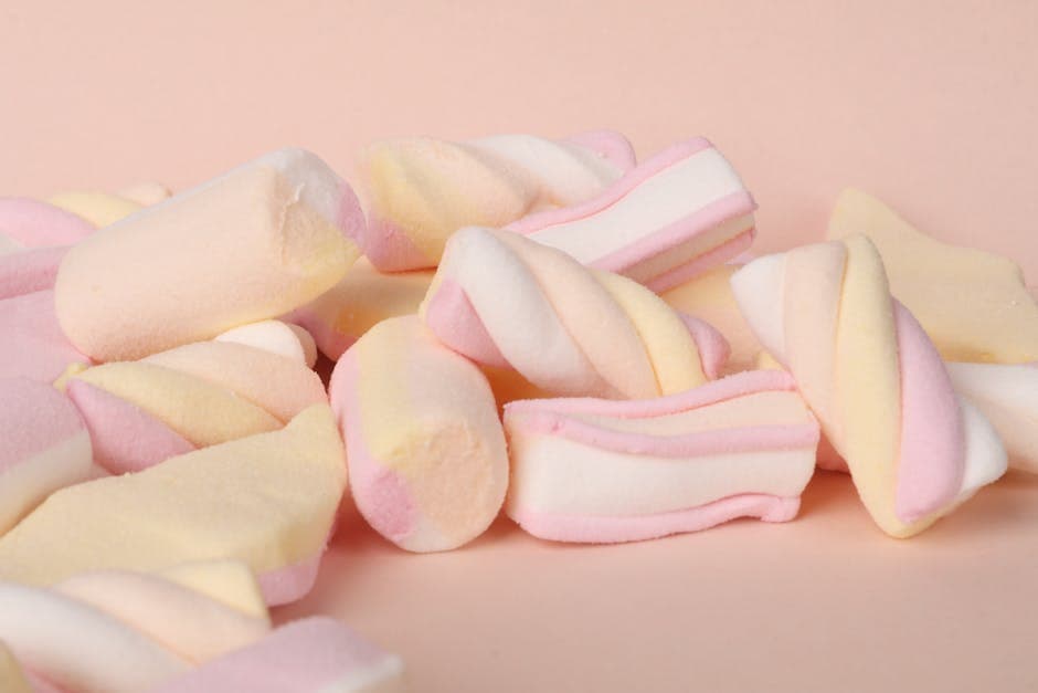 Flettede marshmallows med sitron og smak