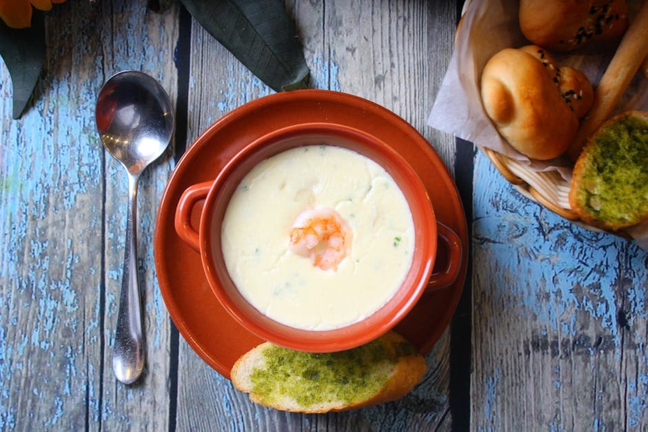 Kremet avokadosuppe med reker