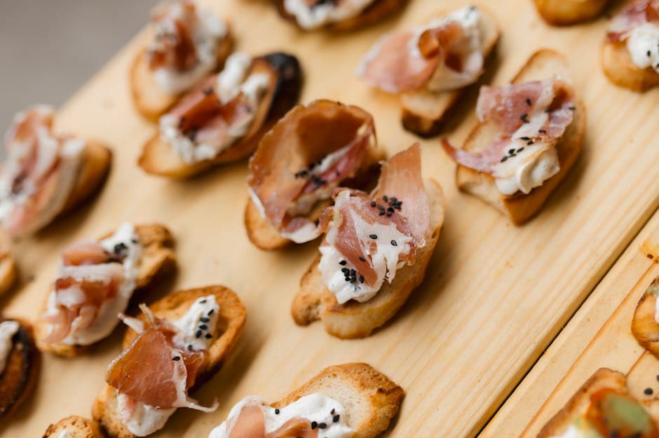 Crostini med søt ricotta, honning og ristet hasselnøtt