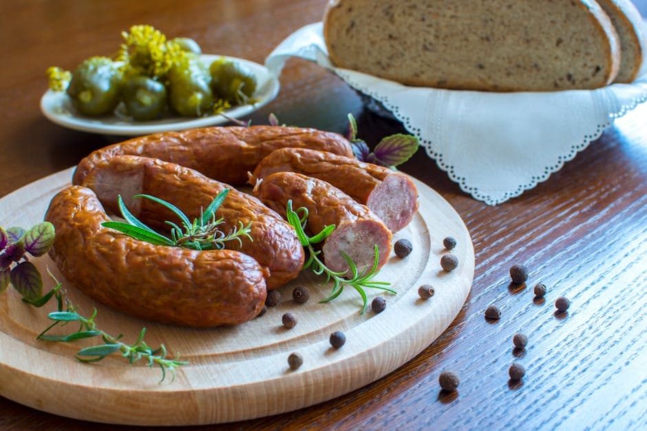 Kielbasa med eple, kanel og surkål