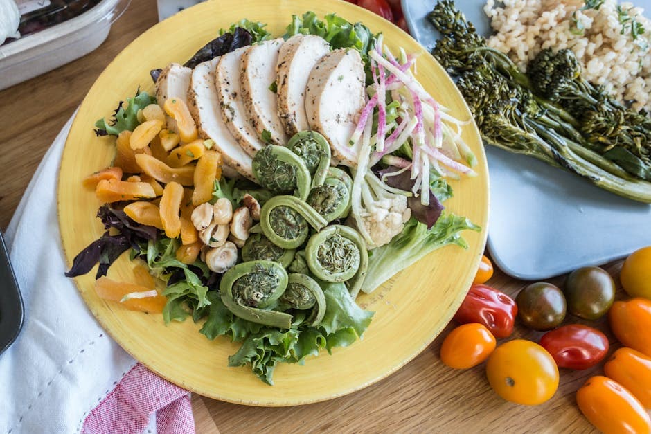 Hasselnøttkylling med frisk salat