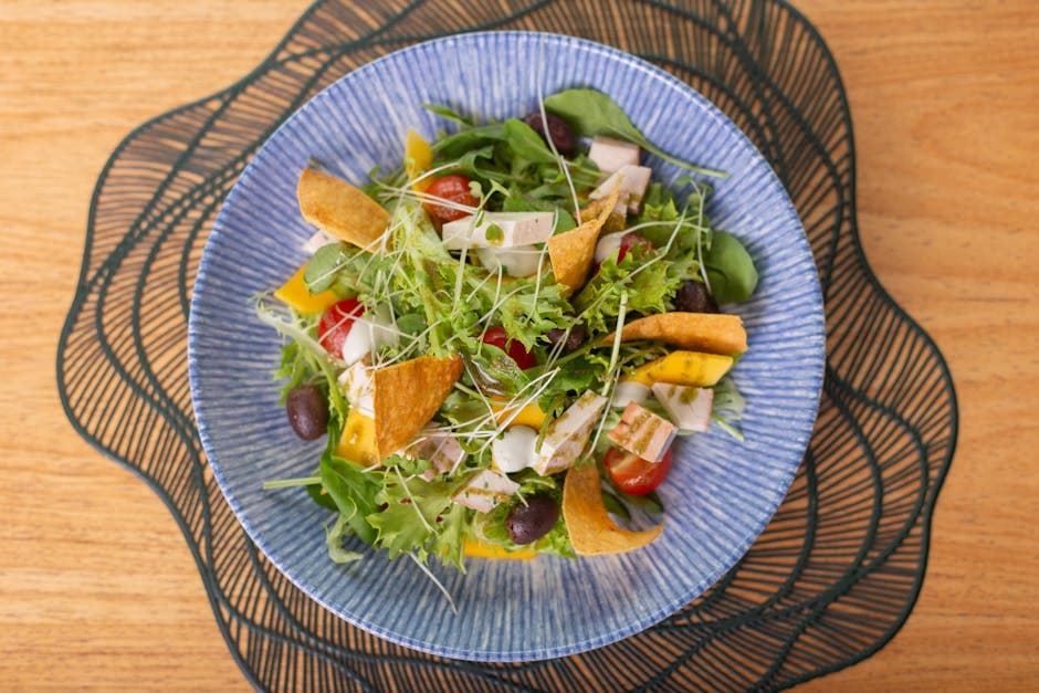 Vannkressesalat med appelsin og sprø tortillachips
