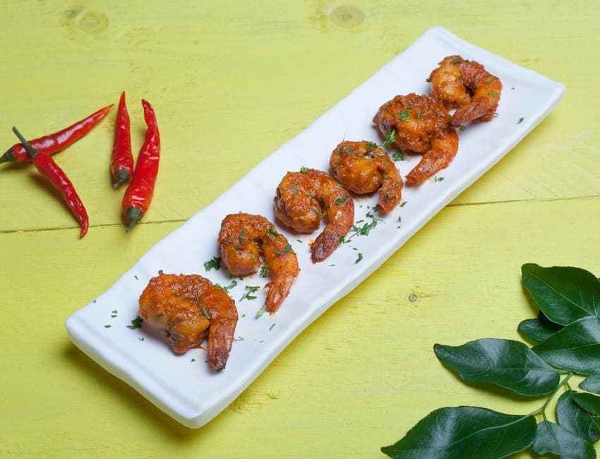 Tequila-reker med hvitløk og Guajillo-chili