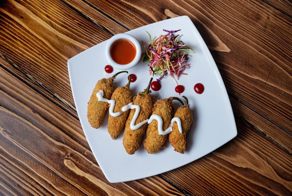 Kremete jalapeño poppers med pølsefyll