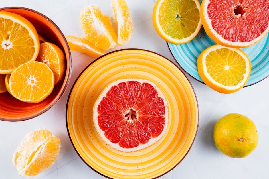 Kandiserte grapefruktskåler