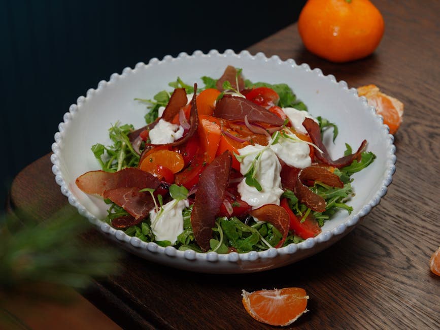 Hvit bønnesalat med ruccola og prosciutto