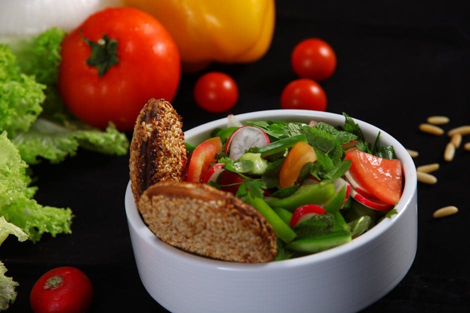 Haricots verts med mynte og cherrytomater