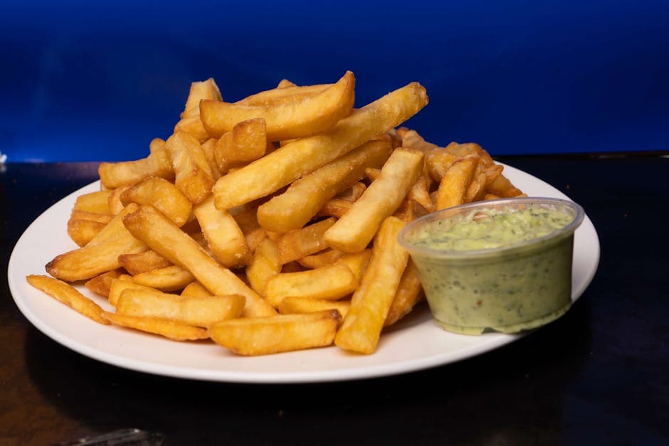 Skordalia med pommes frites