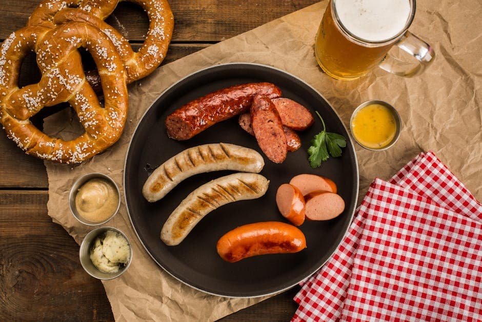 Klassisk Weisswurst (Sveitsisk hvit pølse)