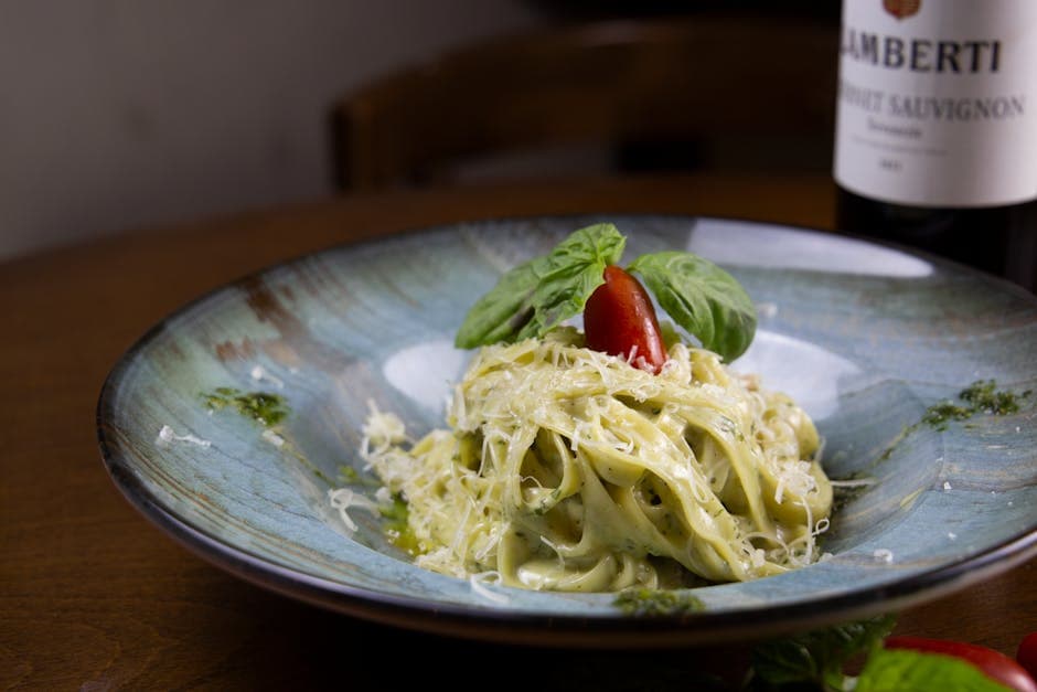 Kremet pistou med basilikum og parmesan