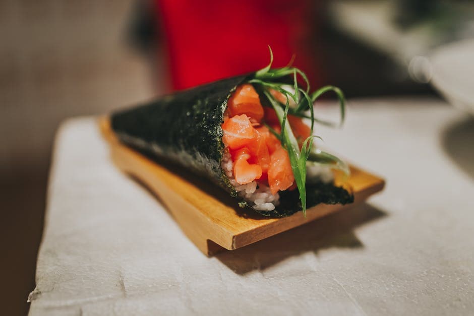 Hjemmelaget Temaki Sushi