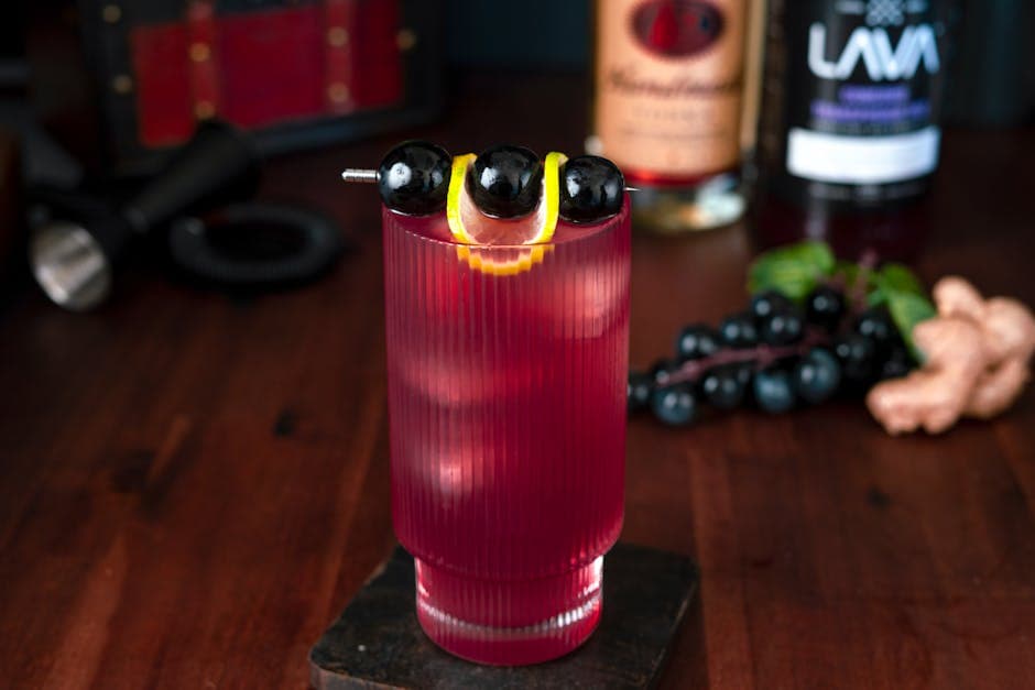 Forfriskende Grape Sparkler-cocktail