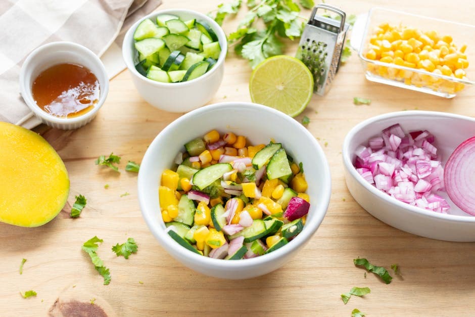Mangosalsa med svarte bønner