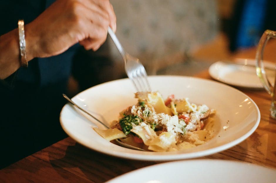 Pappardelle med salsiccia og spinat