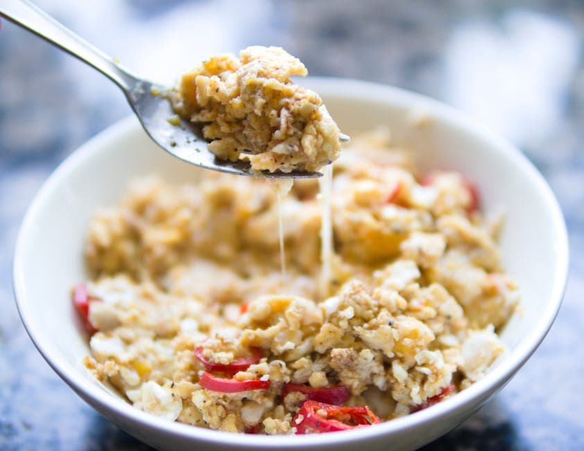 Kremete cheddar-grits