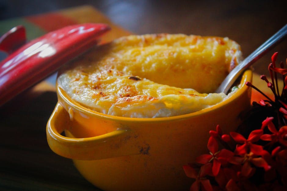 Kremet maisgrateng med maisbrød