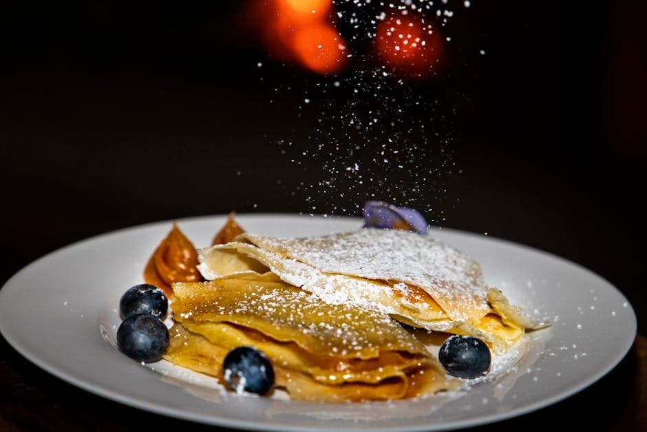 Klassiske dessertpannekaker (Crêpes)