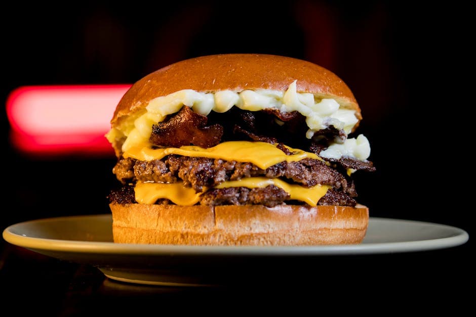 Cheddar- og baconburgerer