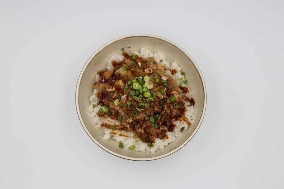 Karamellisert løk og ris