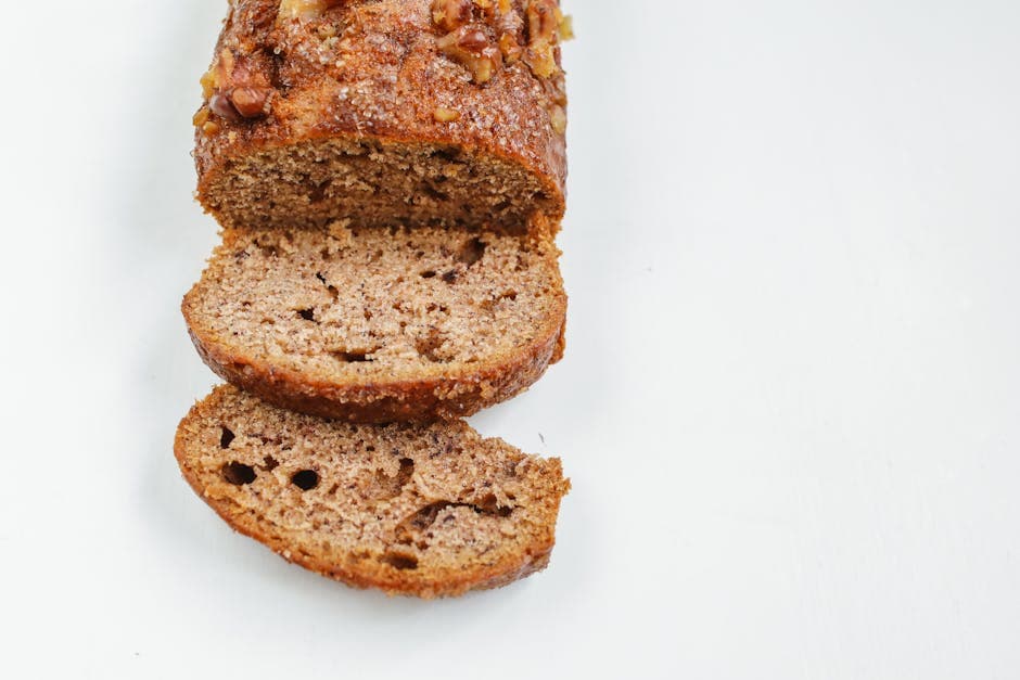 Saftig bananbrød med lavt fettinnhold