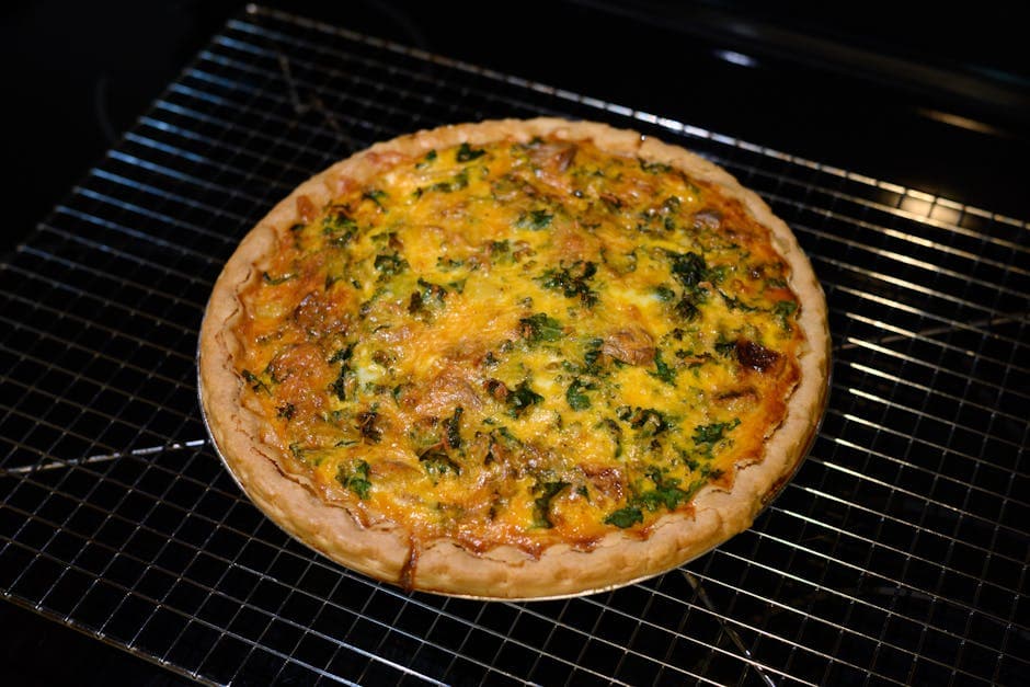 Hash Brown Quiche med skinke og ost