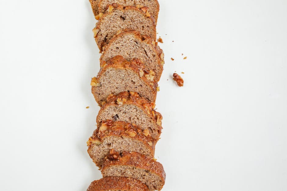 Saftig bananbrød med valnøtter