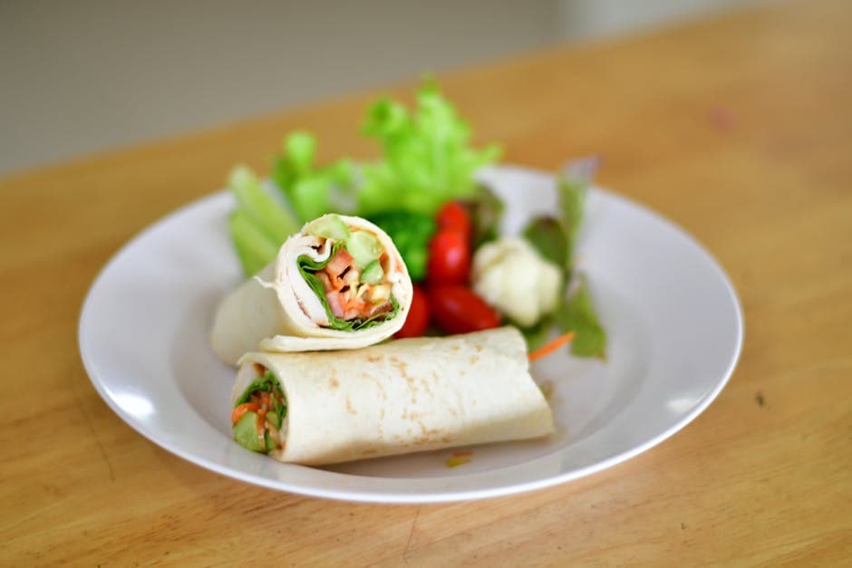 Kirsebærkylling med salatwraps