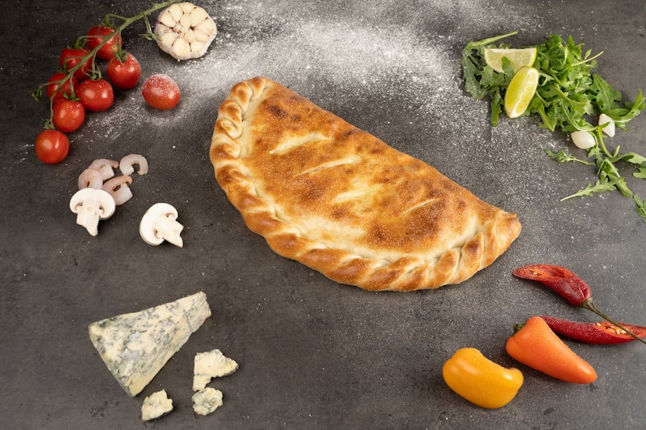 Calzone med italiensk pølse (fra brødmaskin)