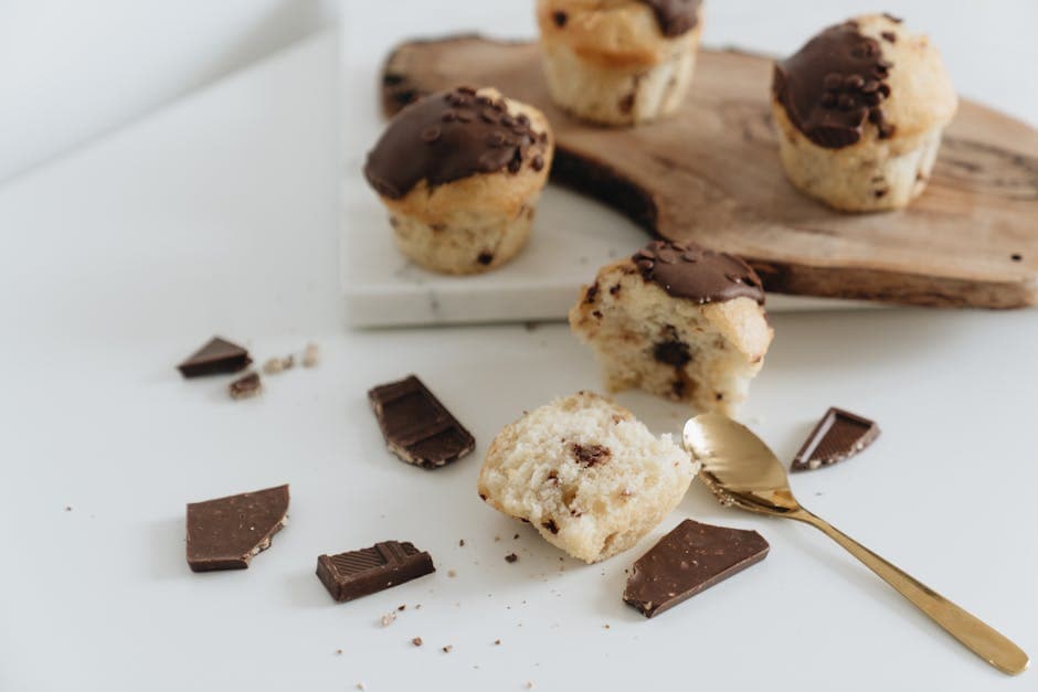 Saftige bananmuffins med sjokoladebiter