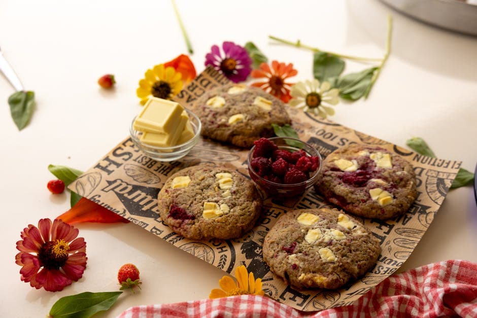 Hvite sjokolade- og appelsinkjeks