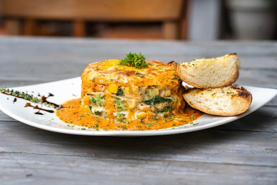 Kremet grønnsakslasagne med ost