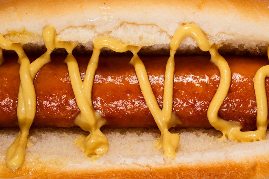 Engelske pølsebrød med sennep