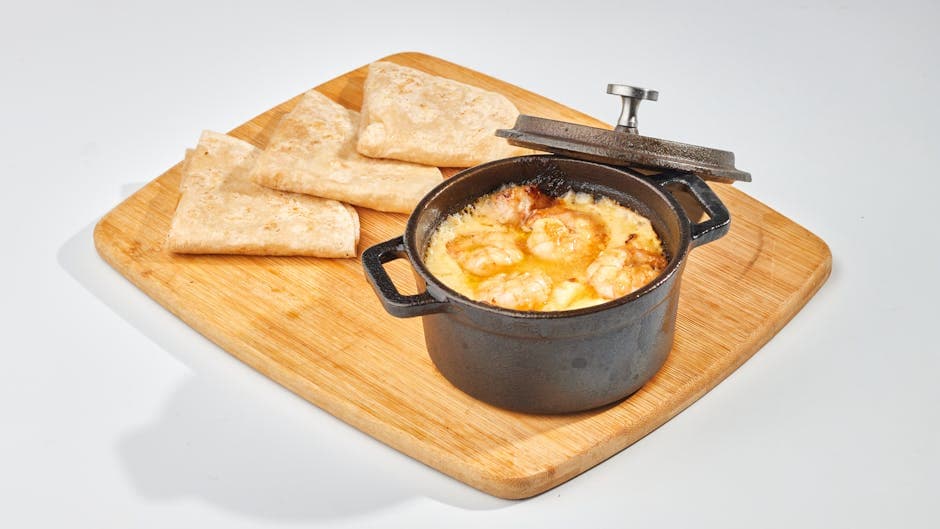 Cajun steinbit med reker og sopp