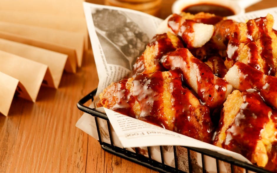 Bakt BBQ-kylling med sprø panering