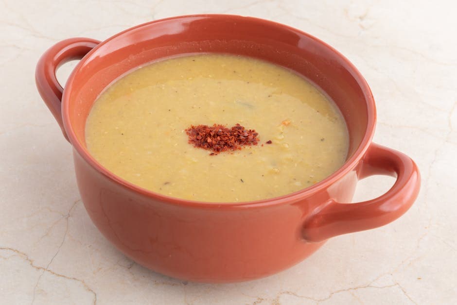 Appelsin- og linsesuppe med timian