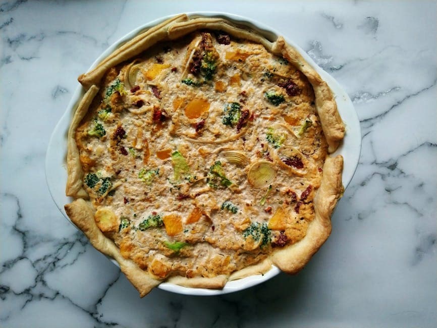 Tofu-quiche med brokkoli og parmesan