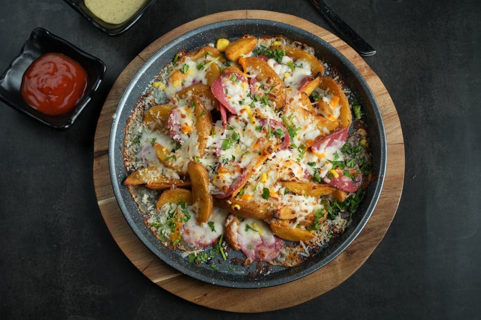 Kremet skinke- og potetgrateng med mais