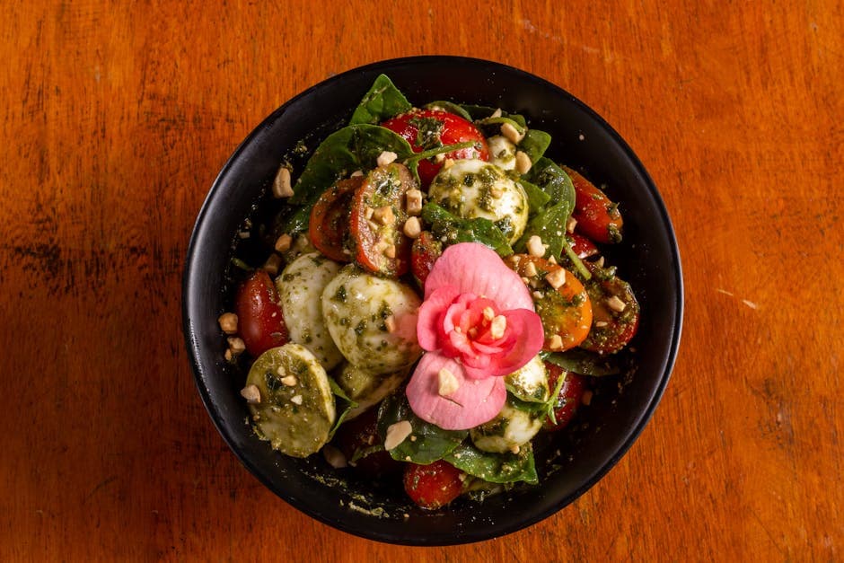 Fersk mozzarella- og orzopastasalat