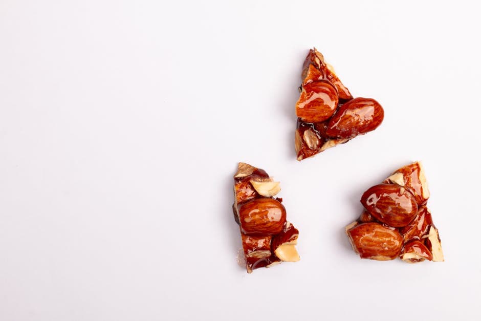 Karamelliserte pretzels og nøtter