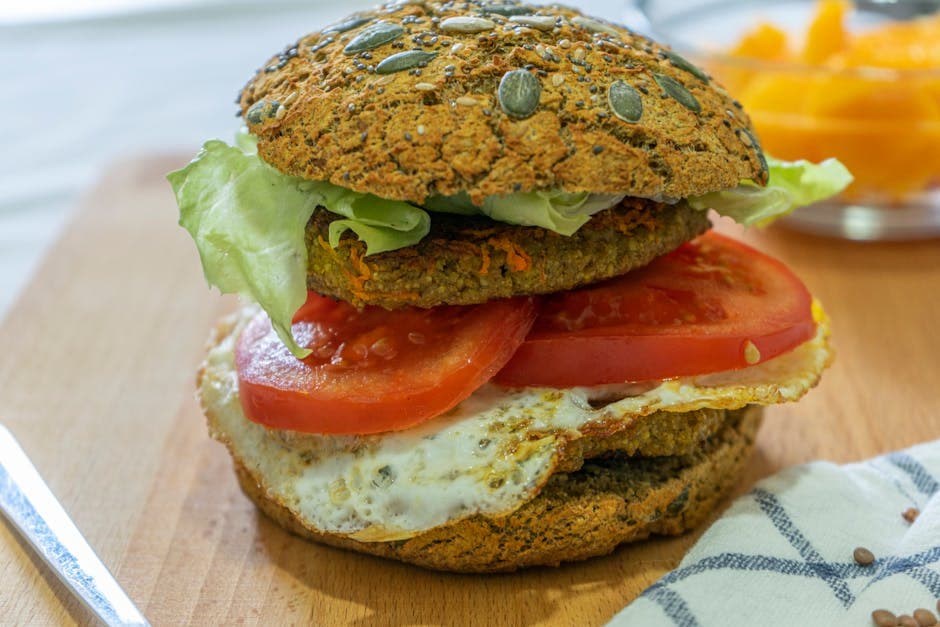 Kikertfalafelburgere med sopp og koriander