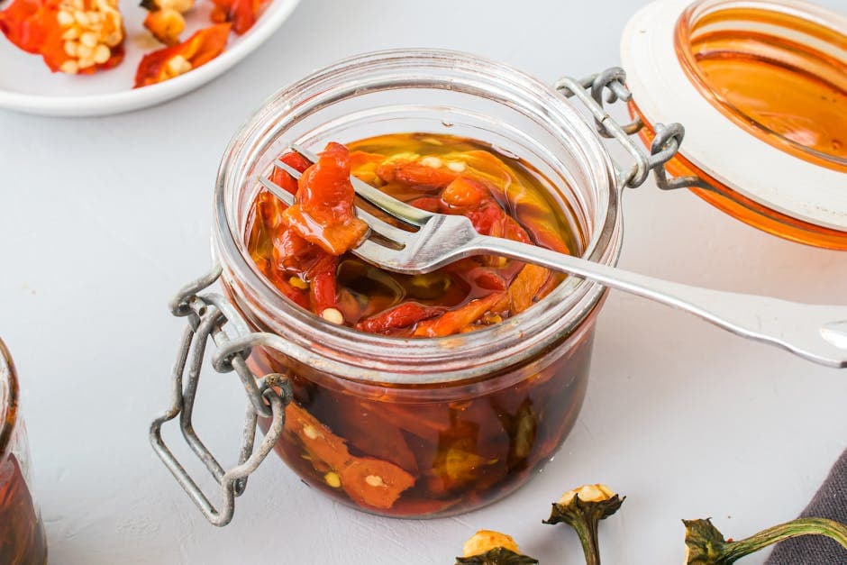 Syltede sterke paprika