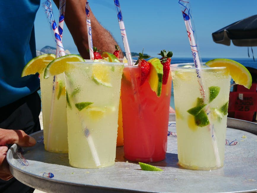 Forfriskende sitron- og jordbærslush