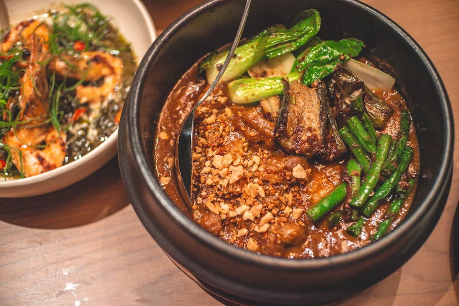 Pinakbet (Filippinsk grønnsaksrett med svinekjøtt og reker)