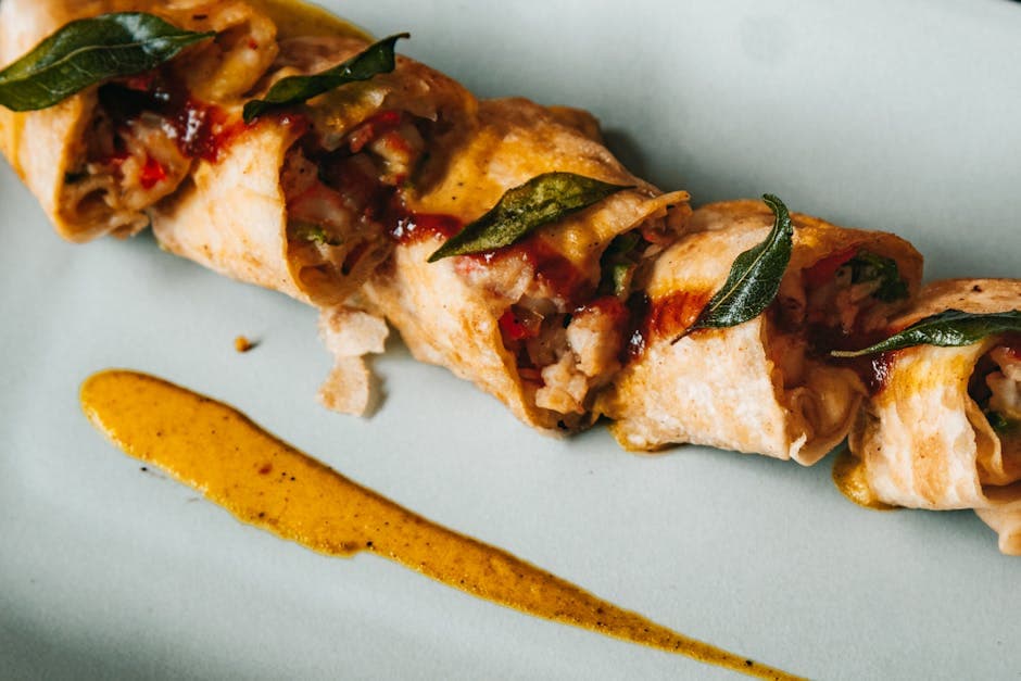 Kalkunwraps med curry-chutney majones og peanøtter