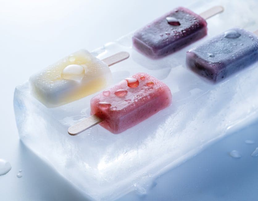 Frukt-is-trio: Lime, vannmelon og ananas