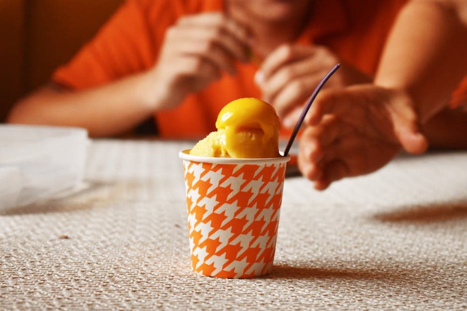 Forfriskende nektarinsorbet