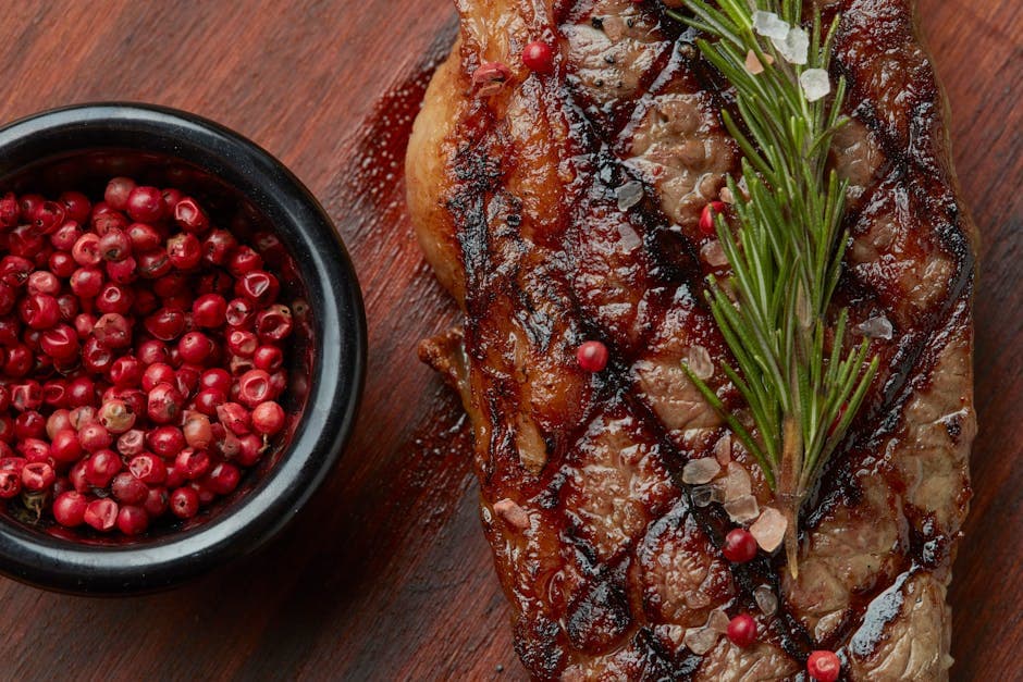 Biff med aromatisk urte- og krydderblanding