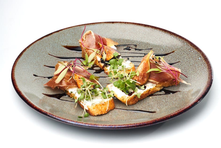 Crostini med prosciutto, fiken og mynte