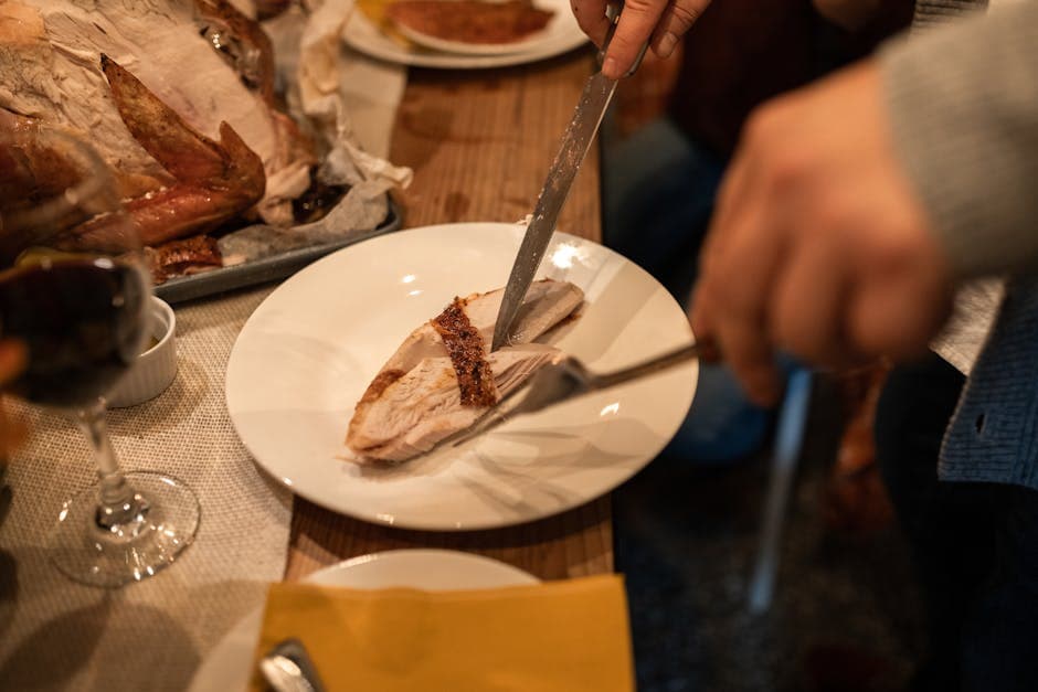 Kalkunskiver i ansjos-smørsaus